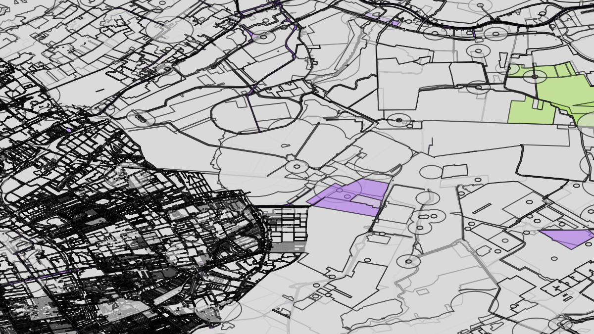 Tweede kaartuitsnede van gepland landgebruik uit DSO-LV Omgevingswet via PDOK WMS